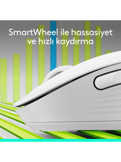 LOGITECH Signature M650 Küçük ve Orta Boy Sağ El Için Sessiz Kablosuz Mouse - Beyaz 910-006255